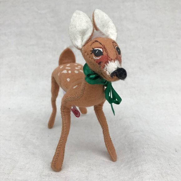 Annalee '91 Christmas Big Eyed Fawn Reindeer Doe Doll Christmas Figurine - Picture 6 of 7